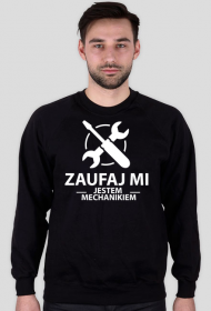 Bluza męska ciemna - Zaufaj mi jestem mechanikiem