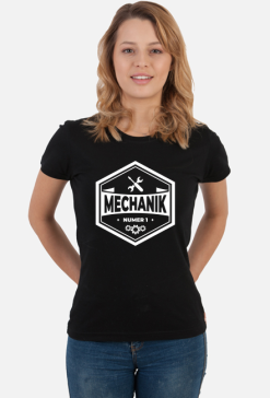 Koszulka damska ciemna - Mechanik numer 1