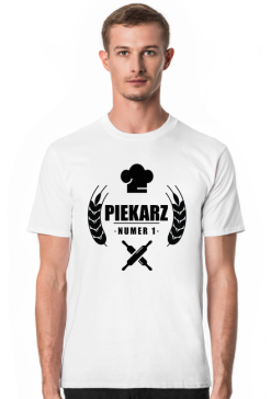 Koszulka męska jasna - Piekarz numer1