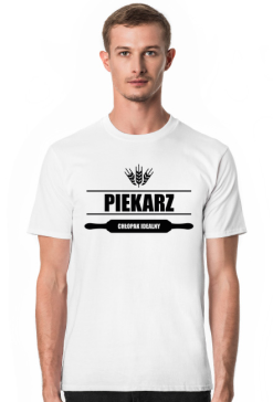 Koszulka męska jasna - Piekarz chłopak idealny