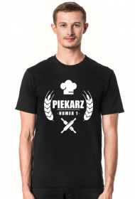 Koszulka męska ciemna - Piekarz numer1