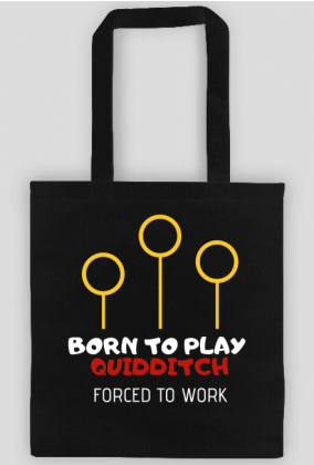 Born to Play Quidditch- torba czarna