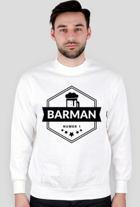 Bluza męska jasna - Barman numer 1