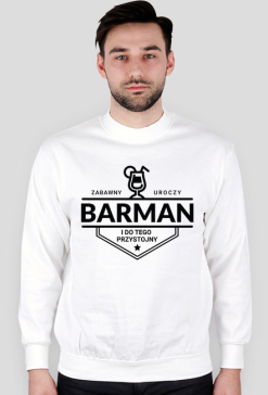 Bluza męska jasna - Przystojny barman