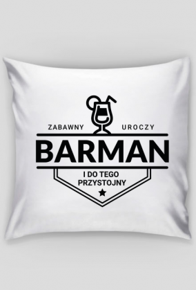 Poszewka na poduszkę - Przystojny barman