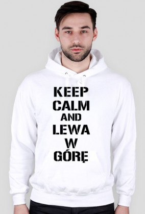 Bluza z kapturem Keep Calm And Lewa W Górę