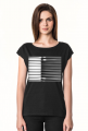 GEOMETRY czarne-białe - T-shirt damski