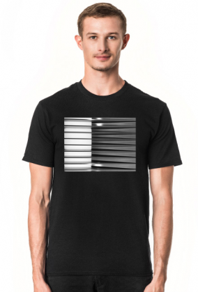 GEOMETRY czarne-białe - T-shirt męski