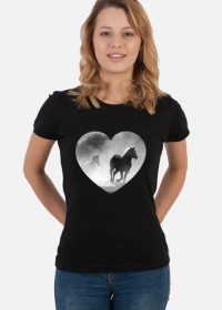 Koszulka damska Miłość do koni