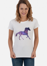 Koszulka damska z pięknym galaktycznym koniem