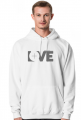 Bluza męska z kapturem LOVE szary napis