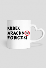 Kubek Arachnofobiczki z uchem serduchem