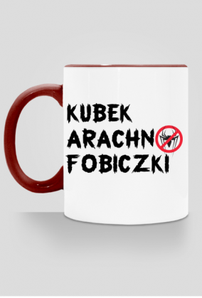 Kubek Arachnofobiczki z kolorowym uchem
