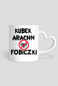 Kubek Arachnofobiczki 2 z uchem serduchem