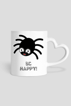 Happy Arachno Kubek z uchem serduchem