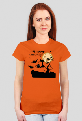 Happy Halloween - damska koszulka z nadrukiem