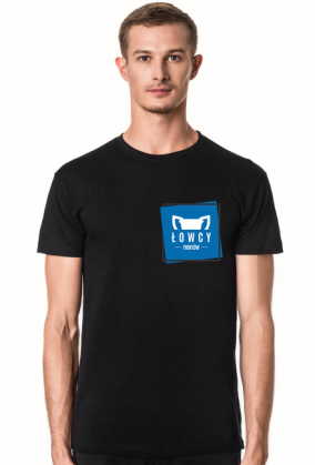 Koszulka Łowcy - Małe Logo Niebieskie