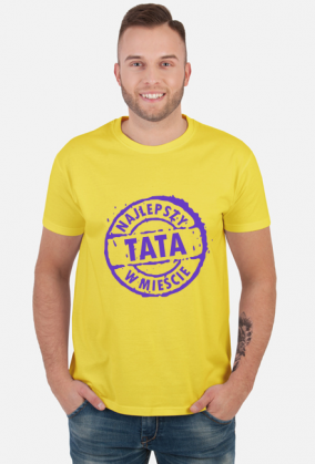 T-shirt dla taty z napisem Najlepszy Tata w Mieście