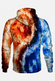 Bluza męska woda i ogień 3D