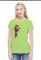 Ucięta ręka zombi z bandażami - zielony - fioletowy - kość - grafika - komiks - Halloween - damska koszulka