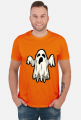 Lewitujący Duch - upiór - grafika - komiks - Halloween - męska koszulka