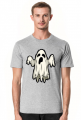 Lewitujący Duch - upiór - grafika - komiks - Halloween - męska koszulka
