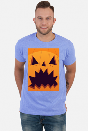 Straszna dynia w komiksowym stylu - Halloween - męska koszulka