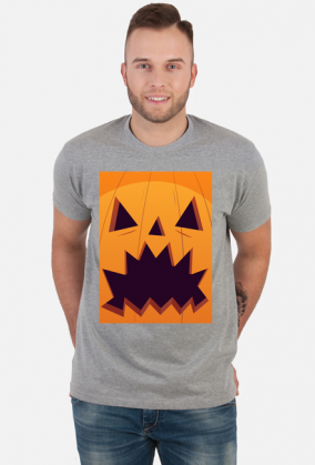 Straszna dynia w komiksowym stylu - Halloween - męska koszulka