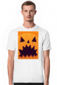 Straszna dynia w komiksowym stylu - Halloween - męska koszulka