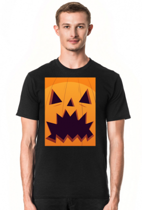 Straszna dynia w komiksowym stylu - Halloween - męska koszulka