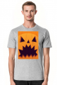 Straszna dynia w komiksowym stylu - Halloween - męska koszulka