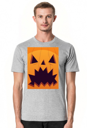 Straszna dynia w komiksowym stylu - Halloween - męska koszulka
