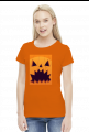 Straszna dynia w komiksowym stylu - Halloween - damska koszulka
