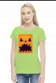 Straszna dynia w komiksowym stylu - Halloween - damska koszulka