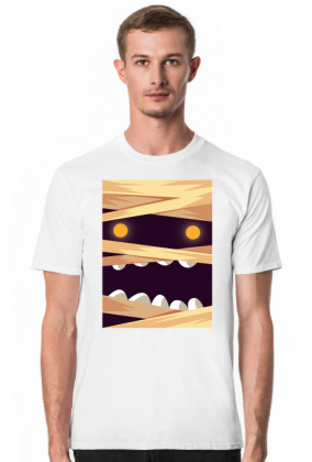 Sympatycznie straszna mumia w komiksowym stylu - Halloween - męska koszulka