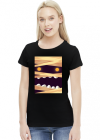 Sympatycznie straszna mumia w komiksowym stylu - Halloween - damska koszulka