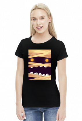 Sympatycznie straszna mumia w komiksowym stylu - Halloween - damska koszulka