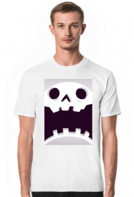 Sympatycznie straszna czaszka w komiksowym stylu - Halloween - męska koszulka