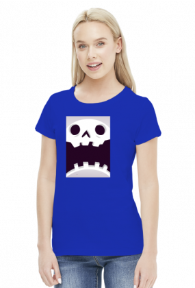 Sympatycznie straszna czaszka w komiksowym stylu - Halloween - damska koszulka