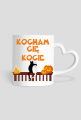 Kubek Kocham Cię Kocie z uchem serduchem