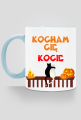 Kubek Kocham Cię Kocie z kolorowym uchem 2