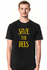 T-shirt z napisem dla pszczelarza Save the Bees