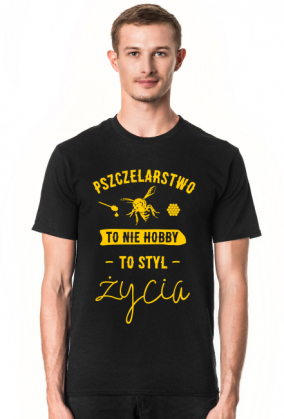 Koszulka z napisem Pszczelarstwo to nie hobby, to styl życia