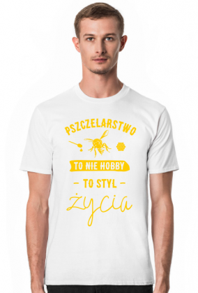 Koszulka z napisem Pszczelarstwo to nie hobby, to styl życia