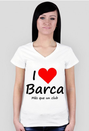 Koszulka damska dekolt I love Barca Kocham Barce