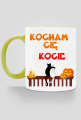 Kubek Kocham Cię Kocie z kolorowym uchem