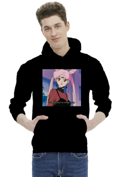 sailor moon hoodie 90s czarodziejka z księżyca chibiusa black lady