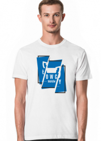 Koszulka Łowcy - Cięte Logo Niebieskie