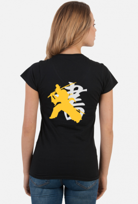 Damski T-Shirt: Samurai Żółty