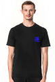 Męski T-Shirt: Samurai Niebieski